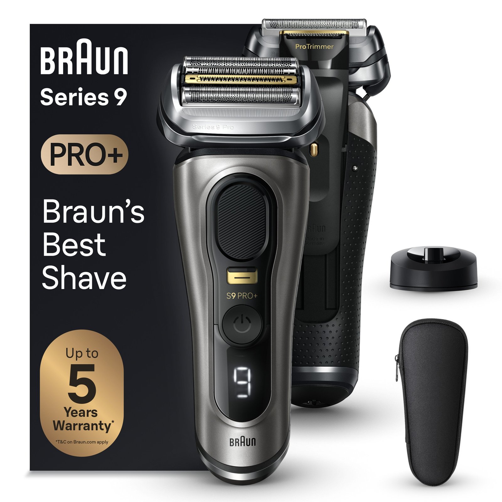 Braun Series 9 PRO+ Rakapparat & Laddningsstativ Wet & Dry 9515s Grafit 1 st