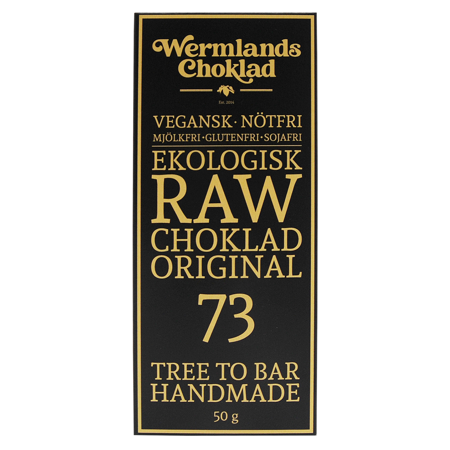Wermlands Choklad Rawchoklad Original 73% 50 g