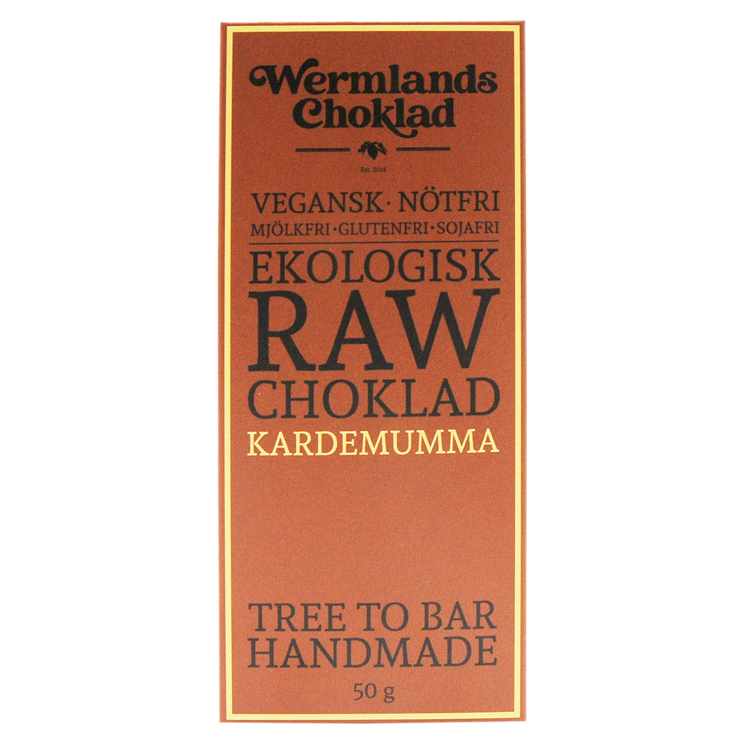 Wermlands Choklad Rawchoklad Kardemumma 50 g
