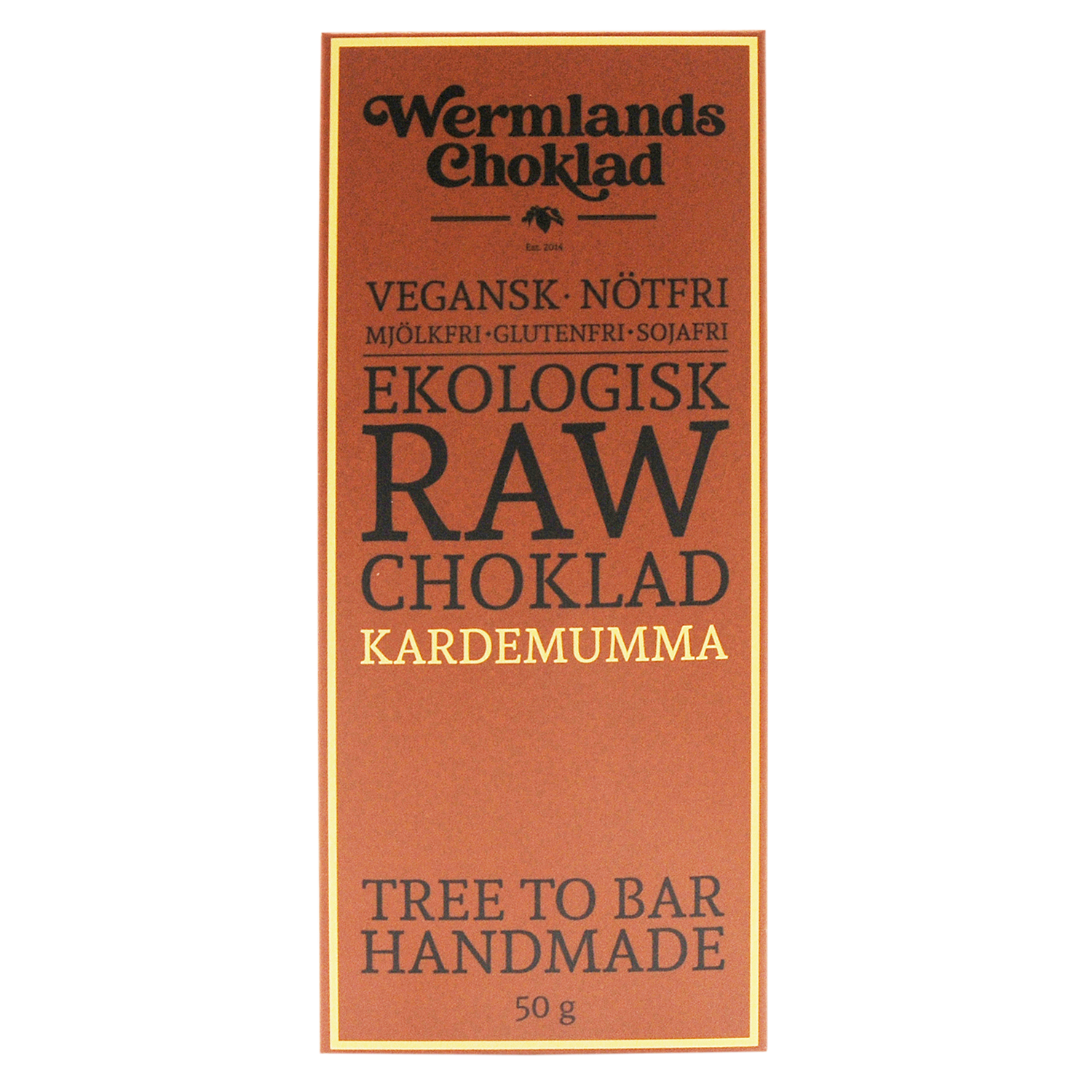 Wermlands Choklad Rawchoklad Kardemumma 50 g