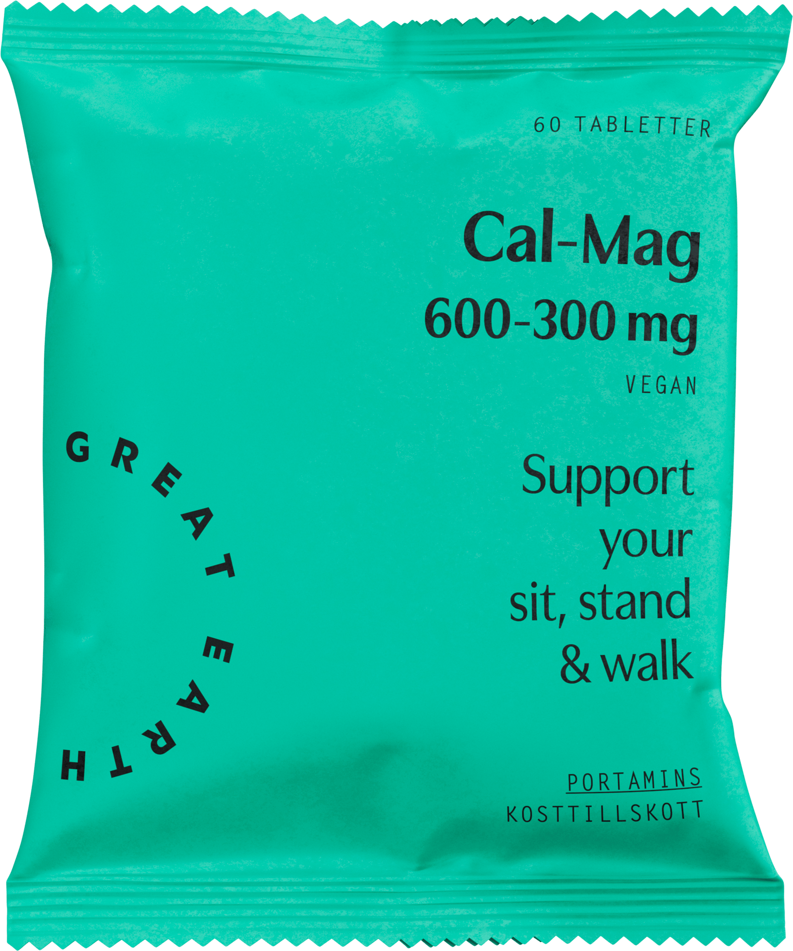Great Earth Cal-Mag 600-300 mg Refill 60 tabletter