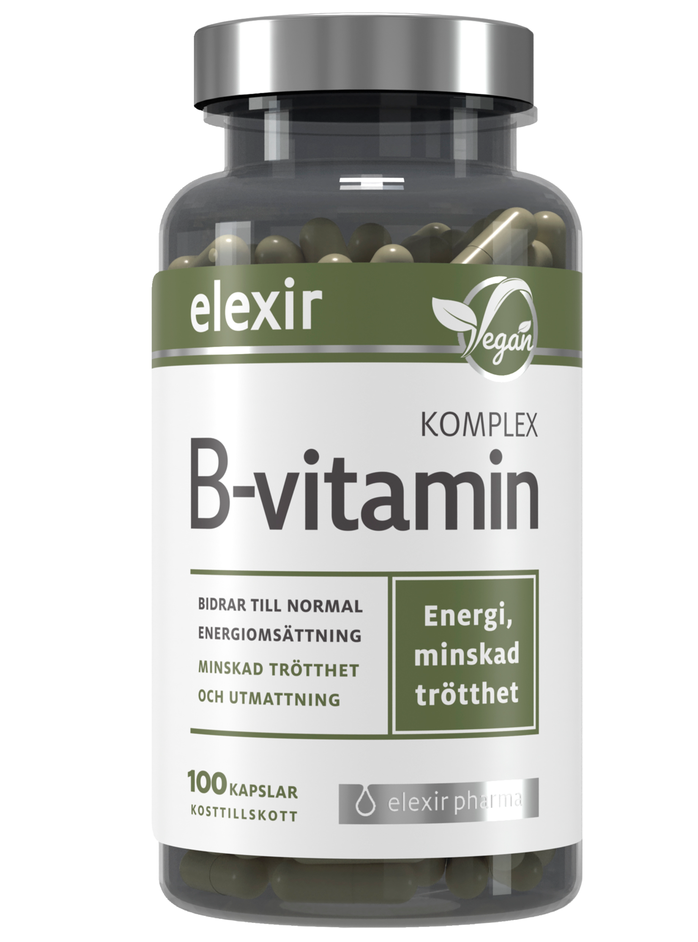 Elexir Pharma B-vitamin Komplex 100 kapslar
