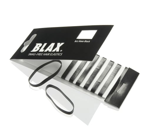 BLAX Snagg-Free Hair Elastics 4 mm Black 8 st