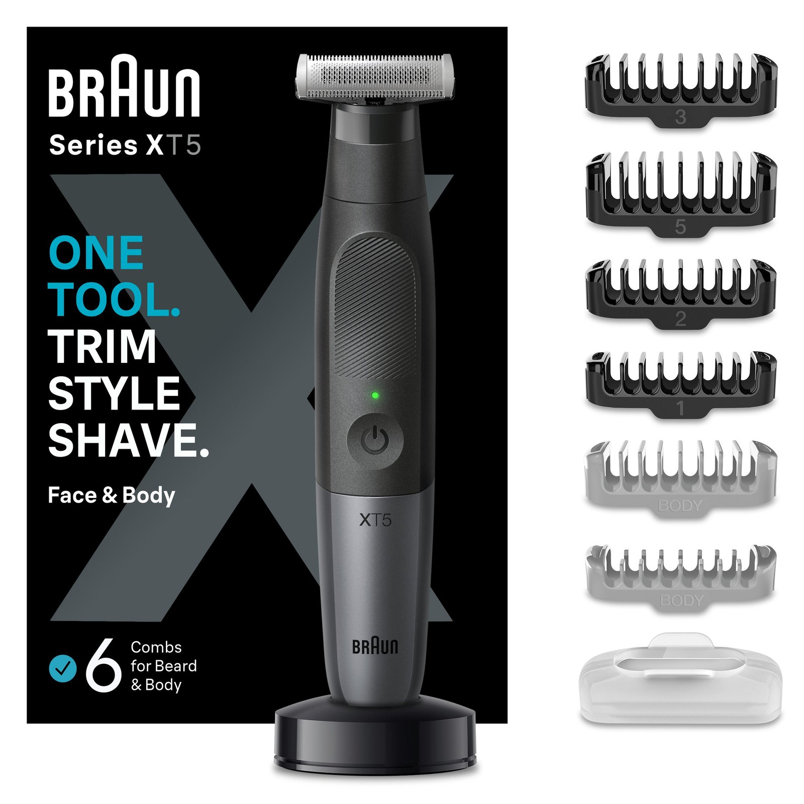 Braun Series XT5300 Skäggtrimmer & kroppstrimmer för ansikts- och kroppshår