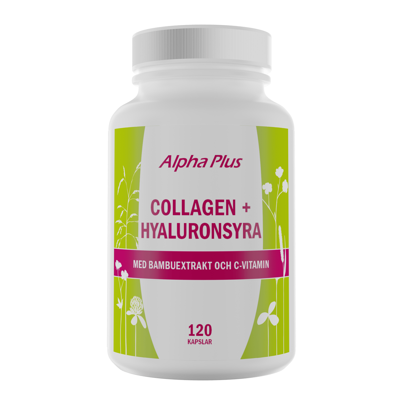 Alpha Plus Collagen + Hyaluronsyra 120 kapslar