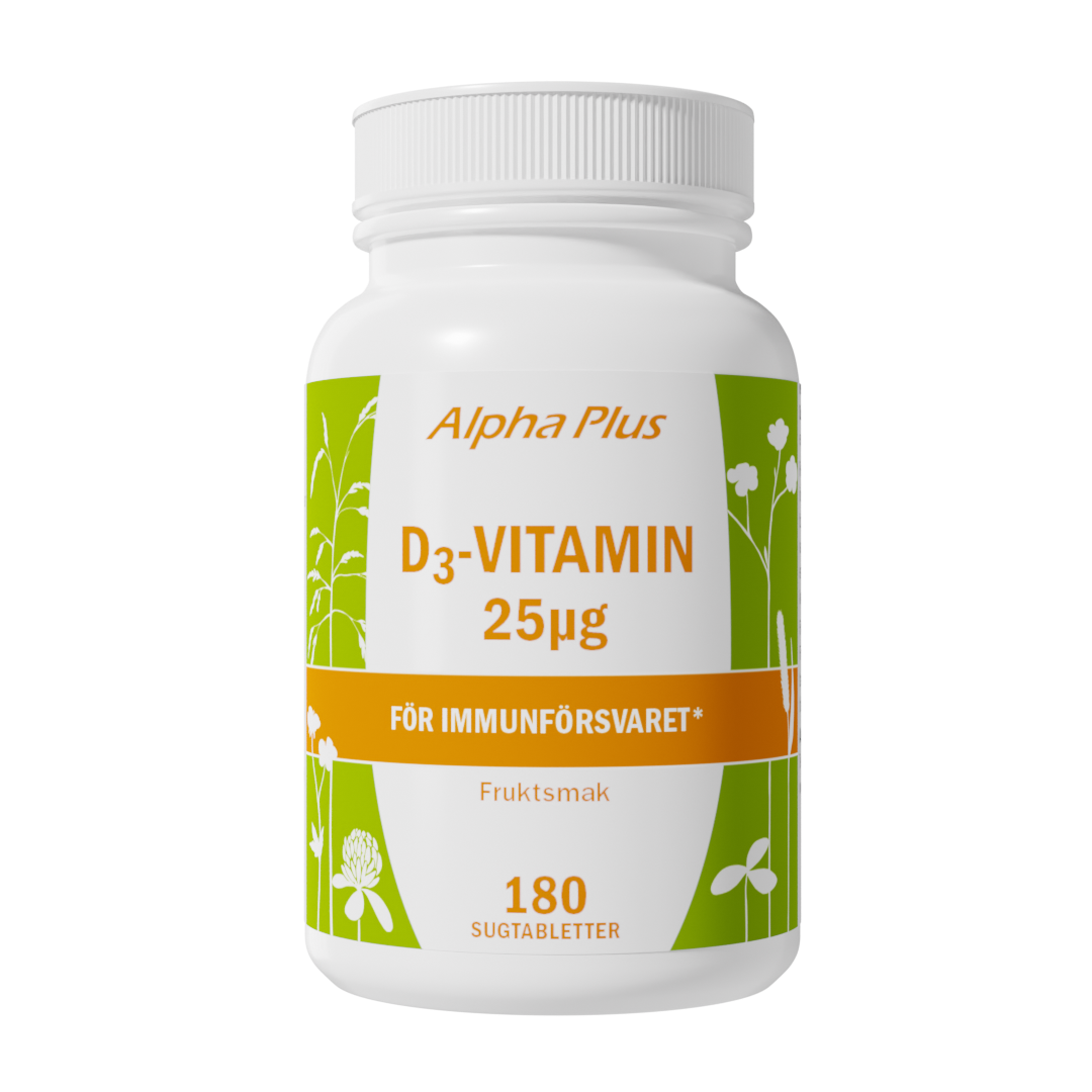Alpha Plus D3-Vitamin 25µg 180 sugtabletter