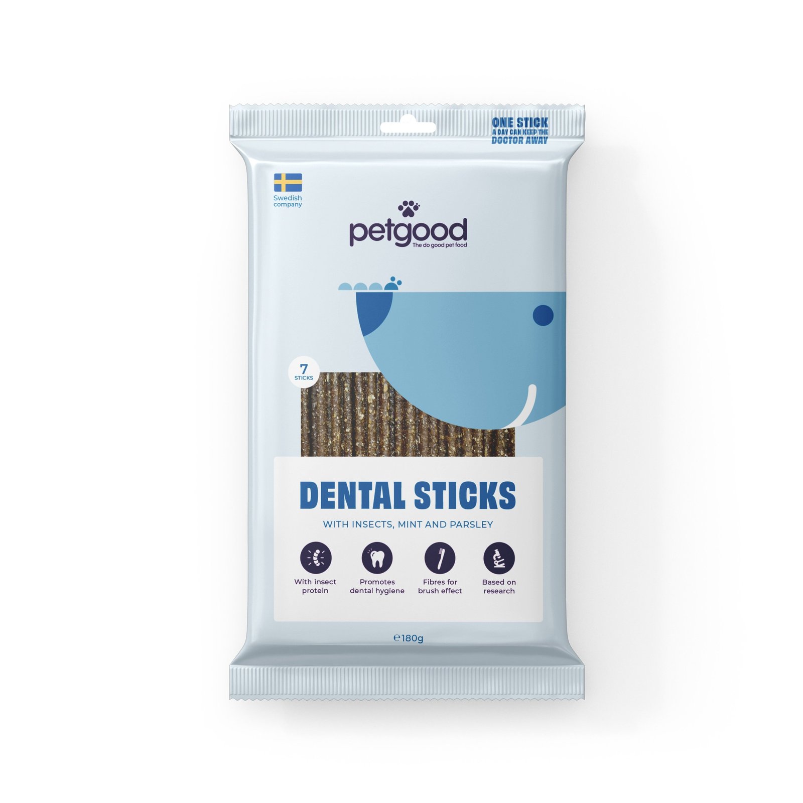 Petgood Dental Sticks med insektsprotein Medium 7 st