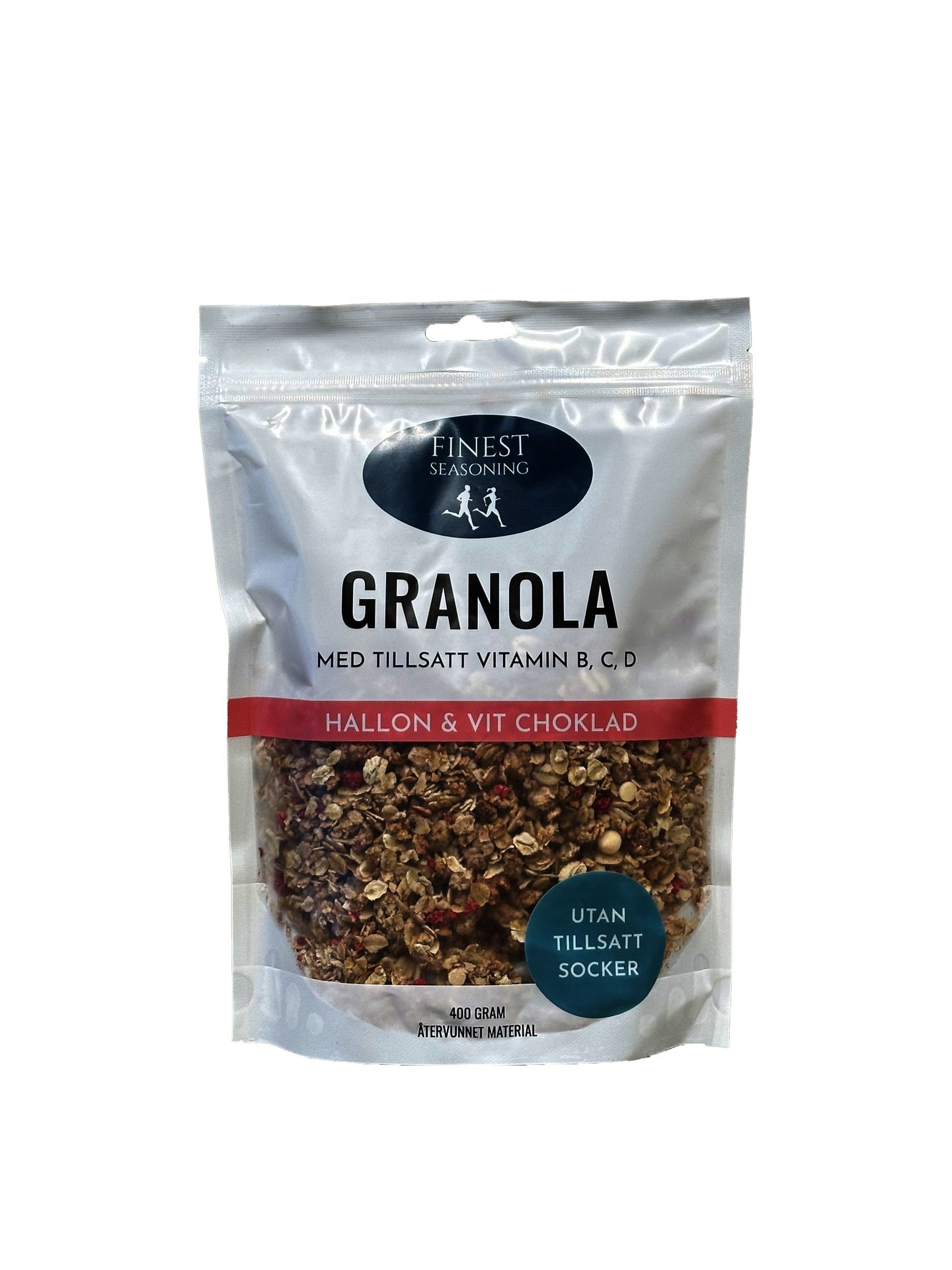 Finest Seasoning Granola Hallon & Vit Choklad 400g
