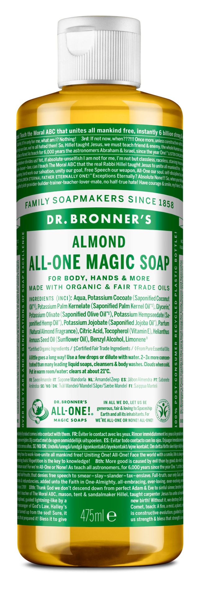 Dr Bronner All One Almond Liquid Soap 475ml
