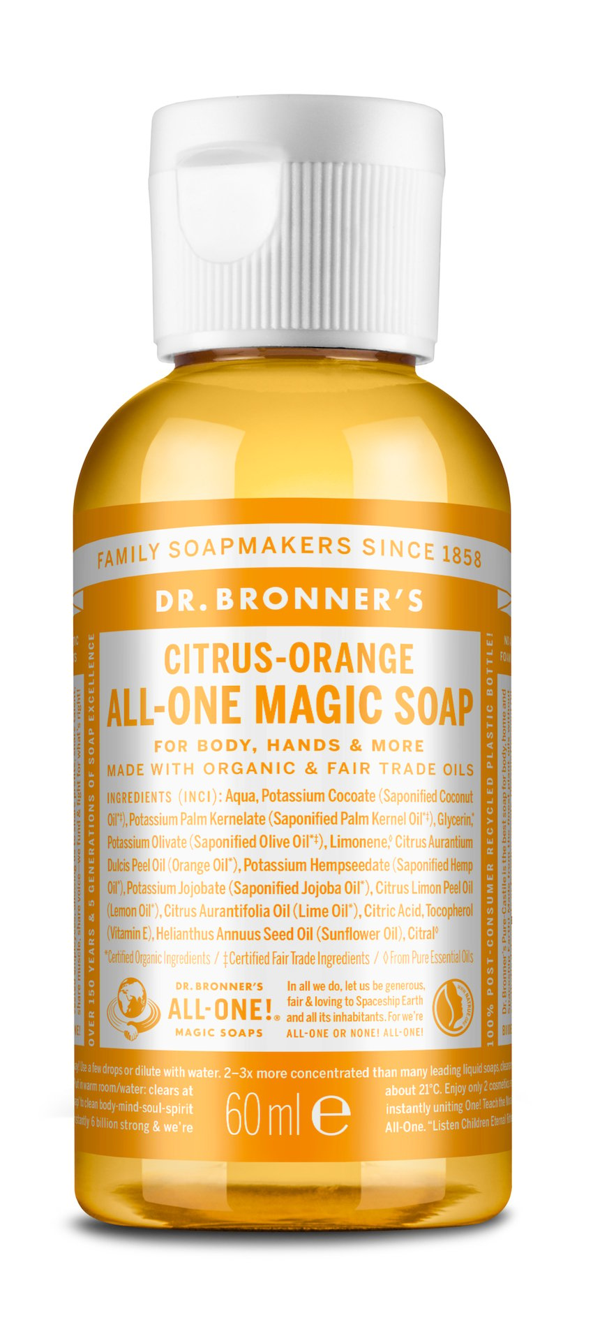Dr Bronners All One Citrus Liquid Soap 60 ml