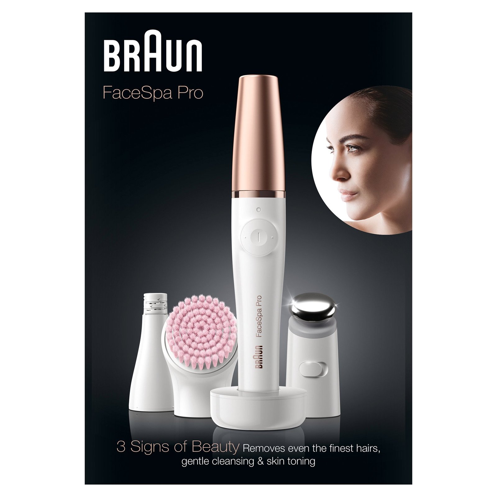 Braun FaceSpa Pro 912 Ansiktsepilator Vit/ Brons 1 st