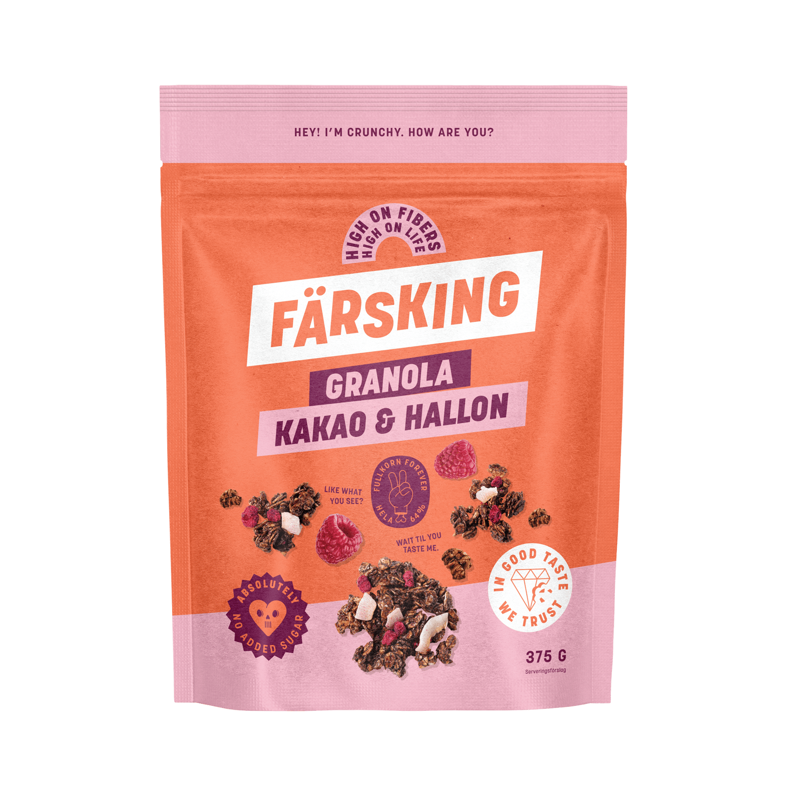 Färsking Granola Kakao & Hallon 375g