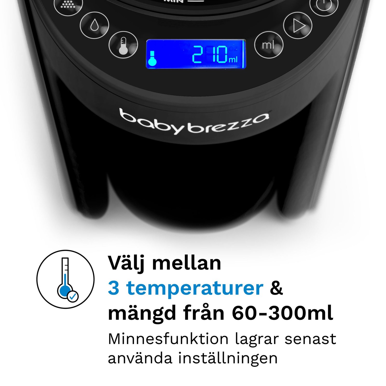Baby Brezza Formula Pro Advanced Välling & Ersättningsmaskin Svart