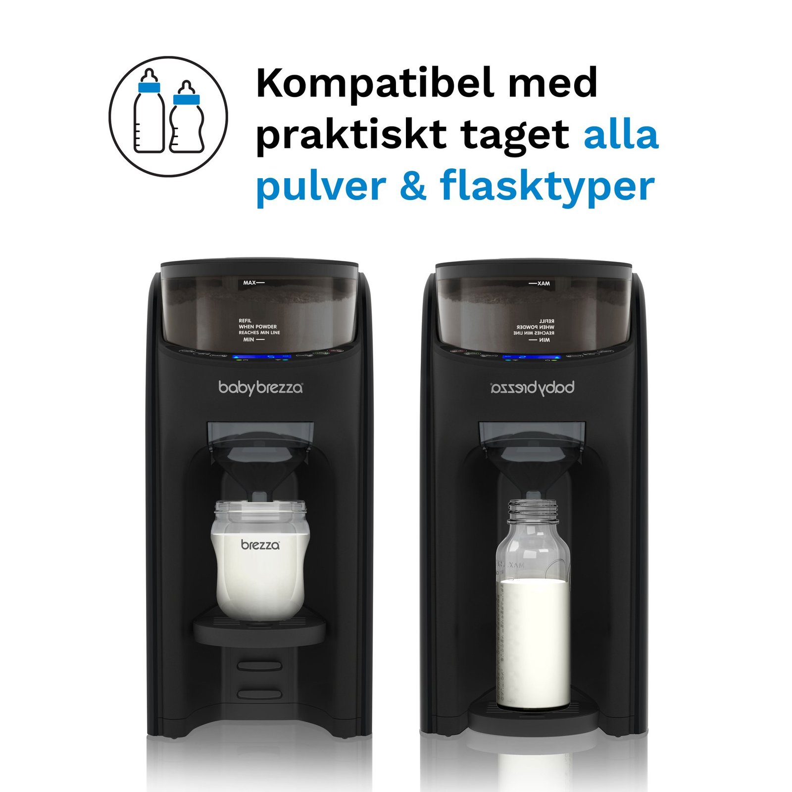 Baby Brezza Formula Pro Advanced Välling & Ersättningsmaskin Svart