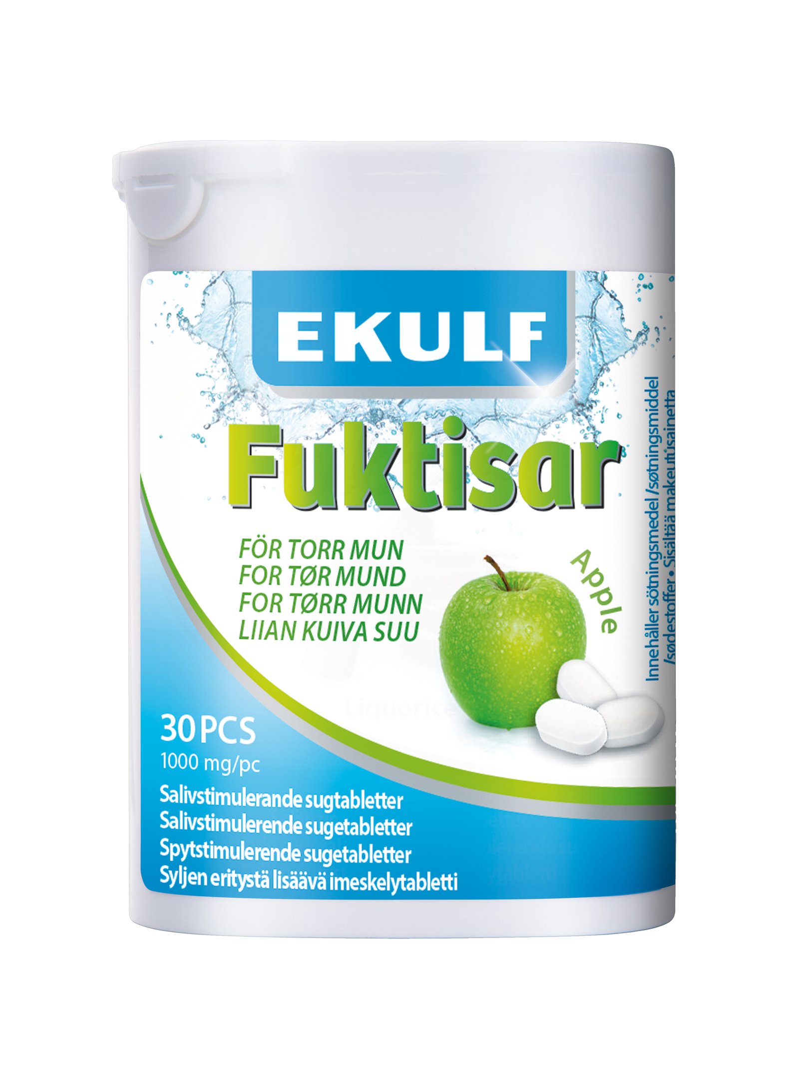 EKULF Fuktisar Apple 30 sugtabletter