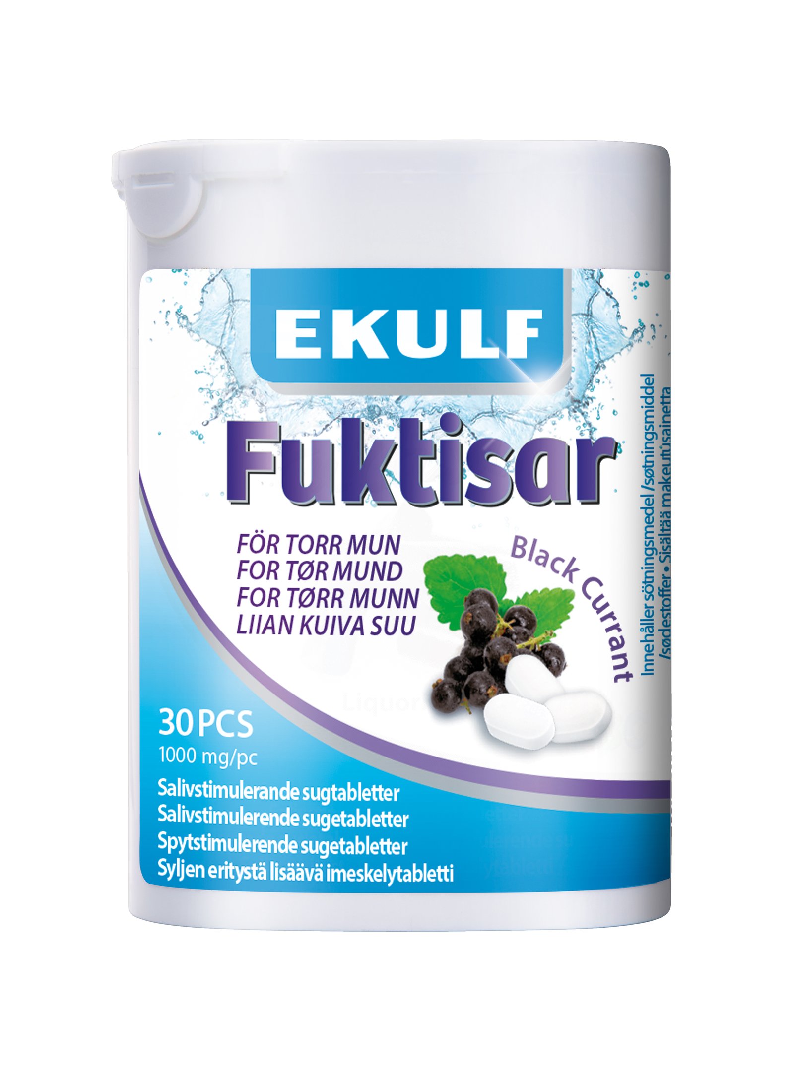 EKULF Fuktisar Black Currant 30 sugtabletter