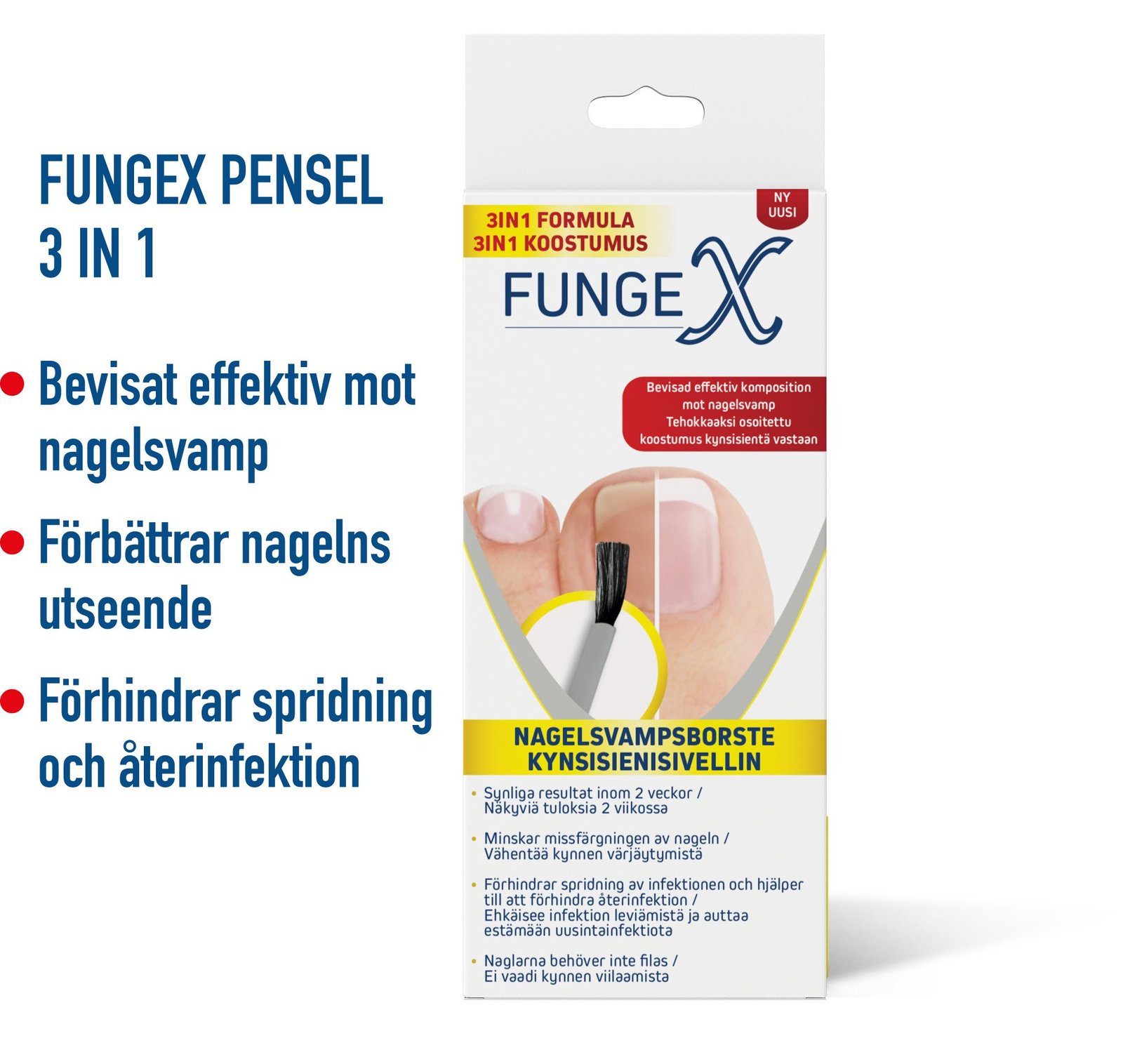 FungeX Nagelsvampspensel 3i1 5 ml
