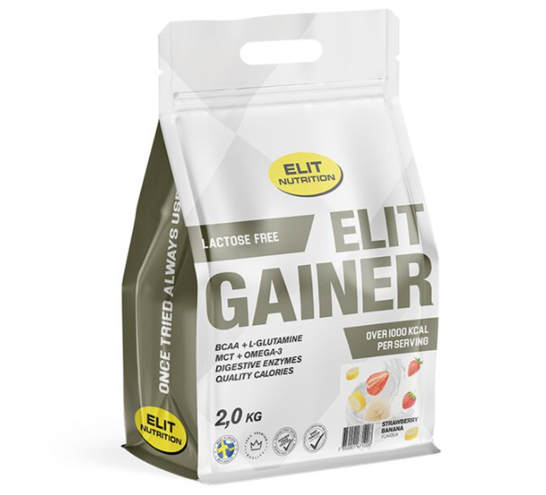 Elit Nutrition Gainer Laktosfri Strawberry Banana 2kg