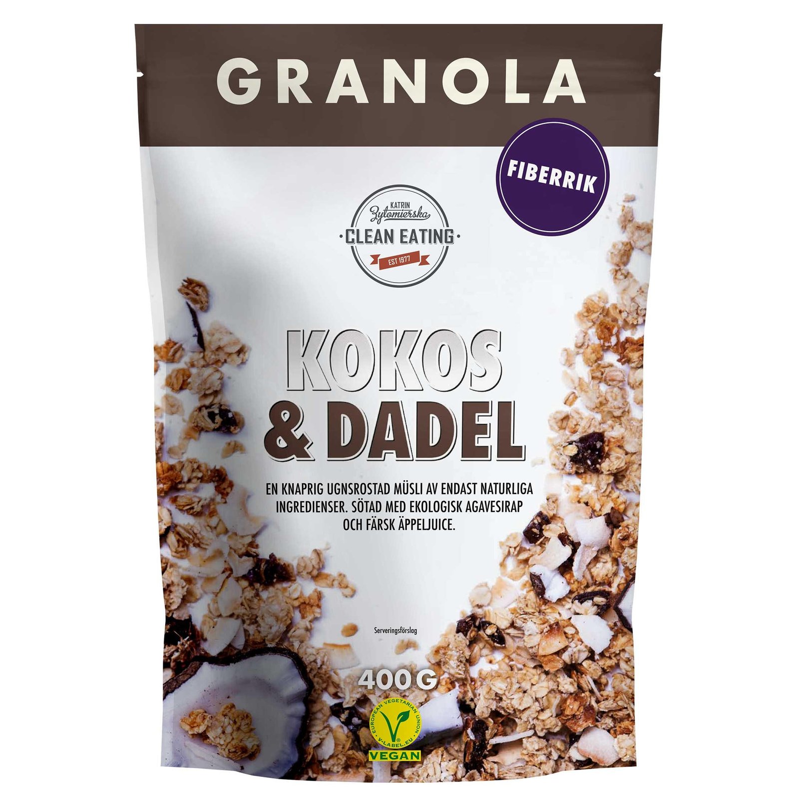 Clean Eating Granola Kokos & Dadel 400 g