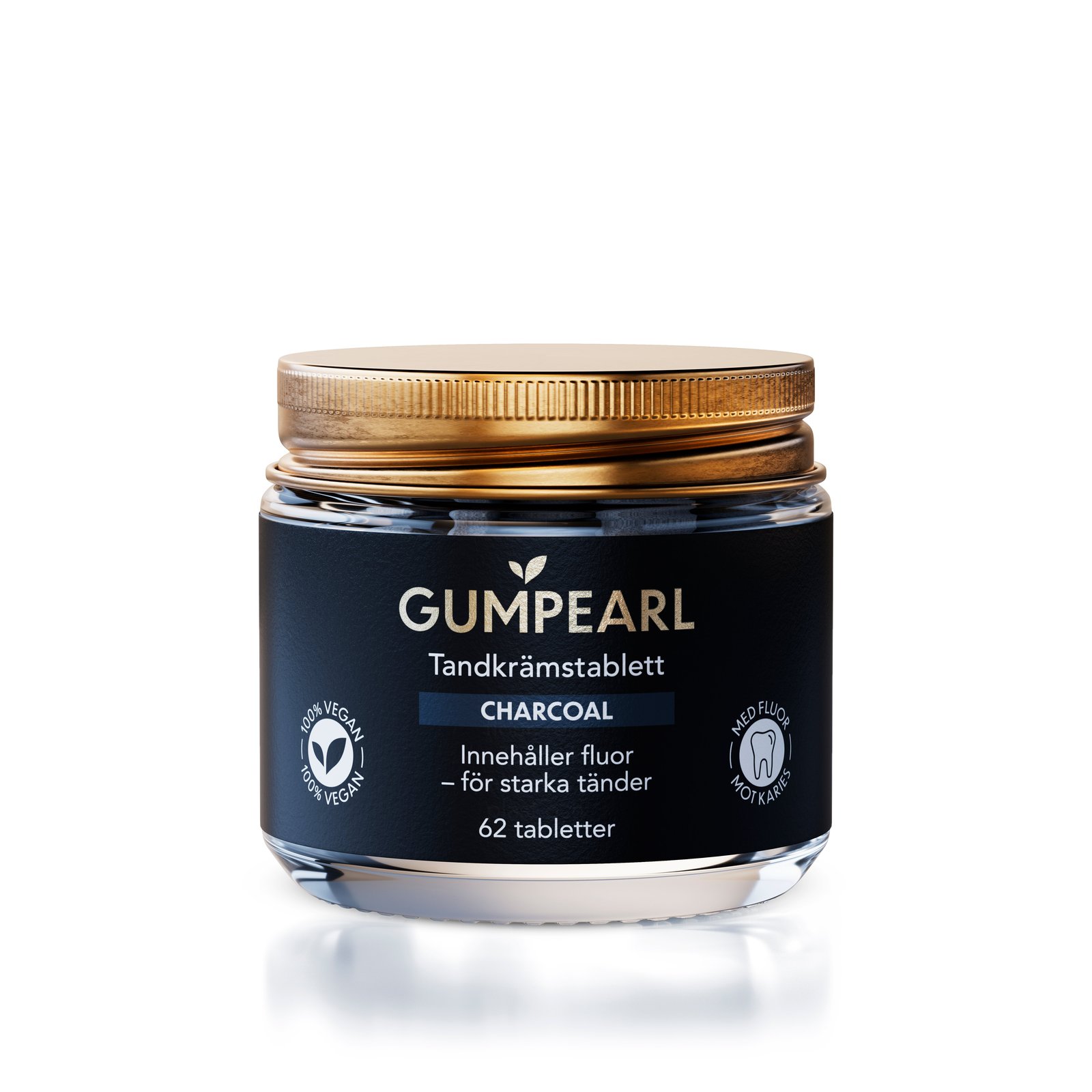 GUMPEARL Charcoal Tandkrämstablett 62 st