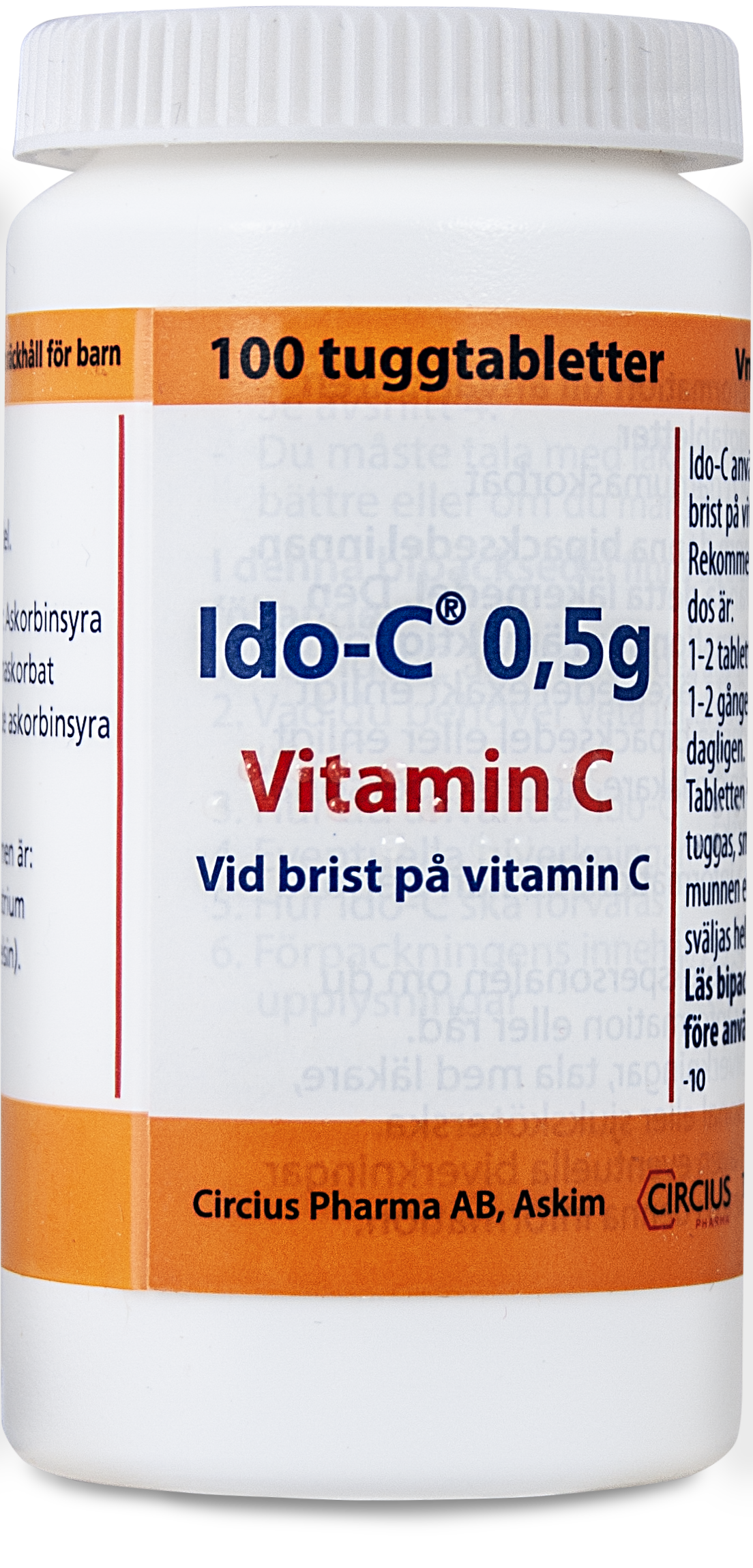 Ido-C 0,5 g Vitamin C 100 tuggtabletter