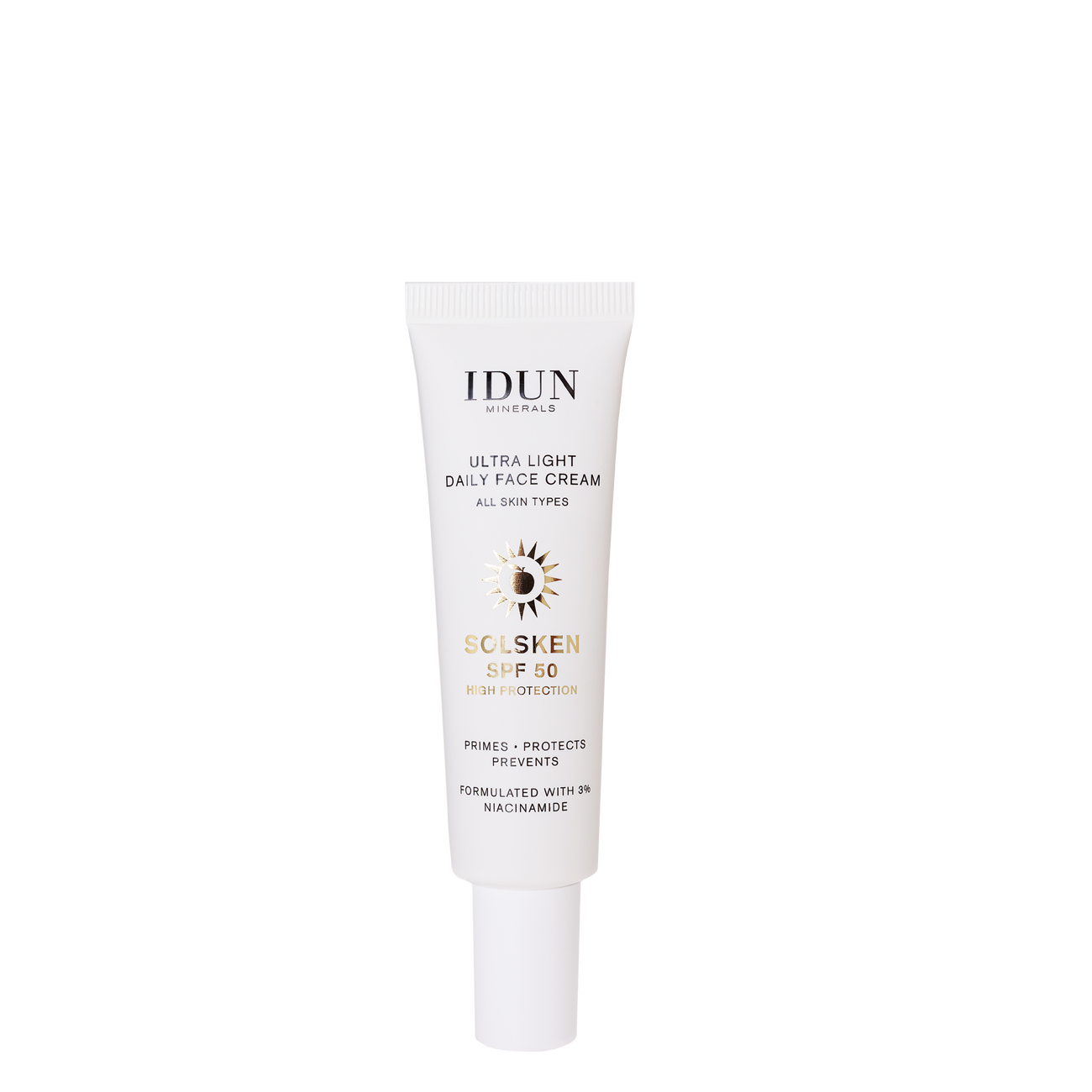 IDUN Minerals Ultra Light Daily Face Cream Solsken SPF50 30 ml