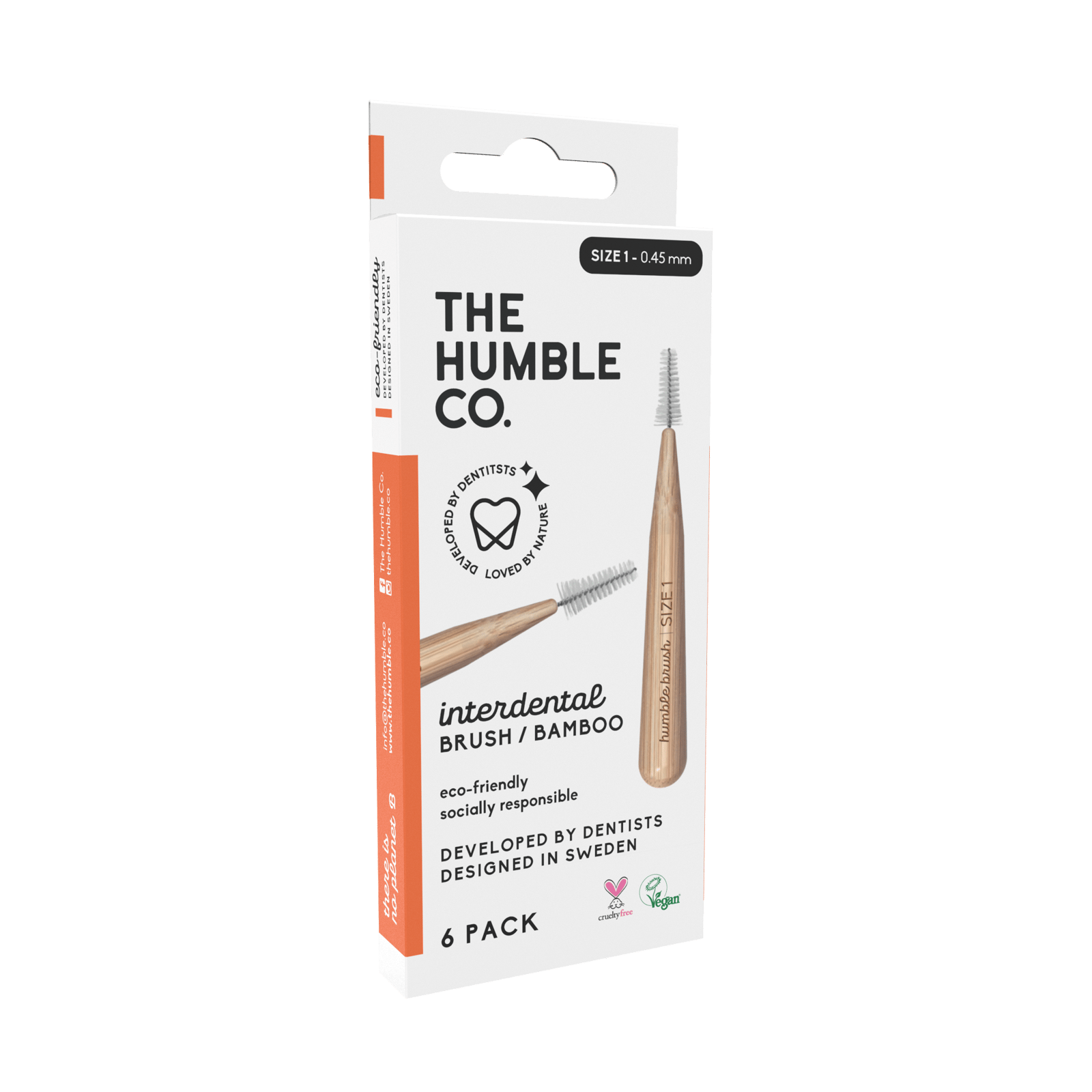 The Humble Co. Interdental Mellanrumsborste Bambu Stl 1 - 0,45 mm 6 st