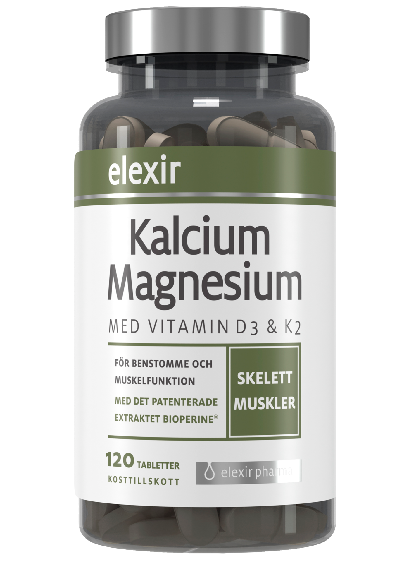Elexir Pharma Kalcium Magnesium 120 tabletter