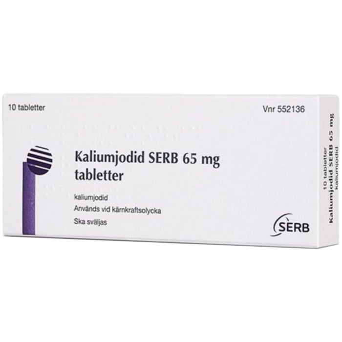 SERB Kaliumjodid SERB 65 mg 10 tabletter