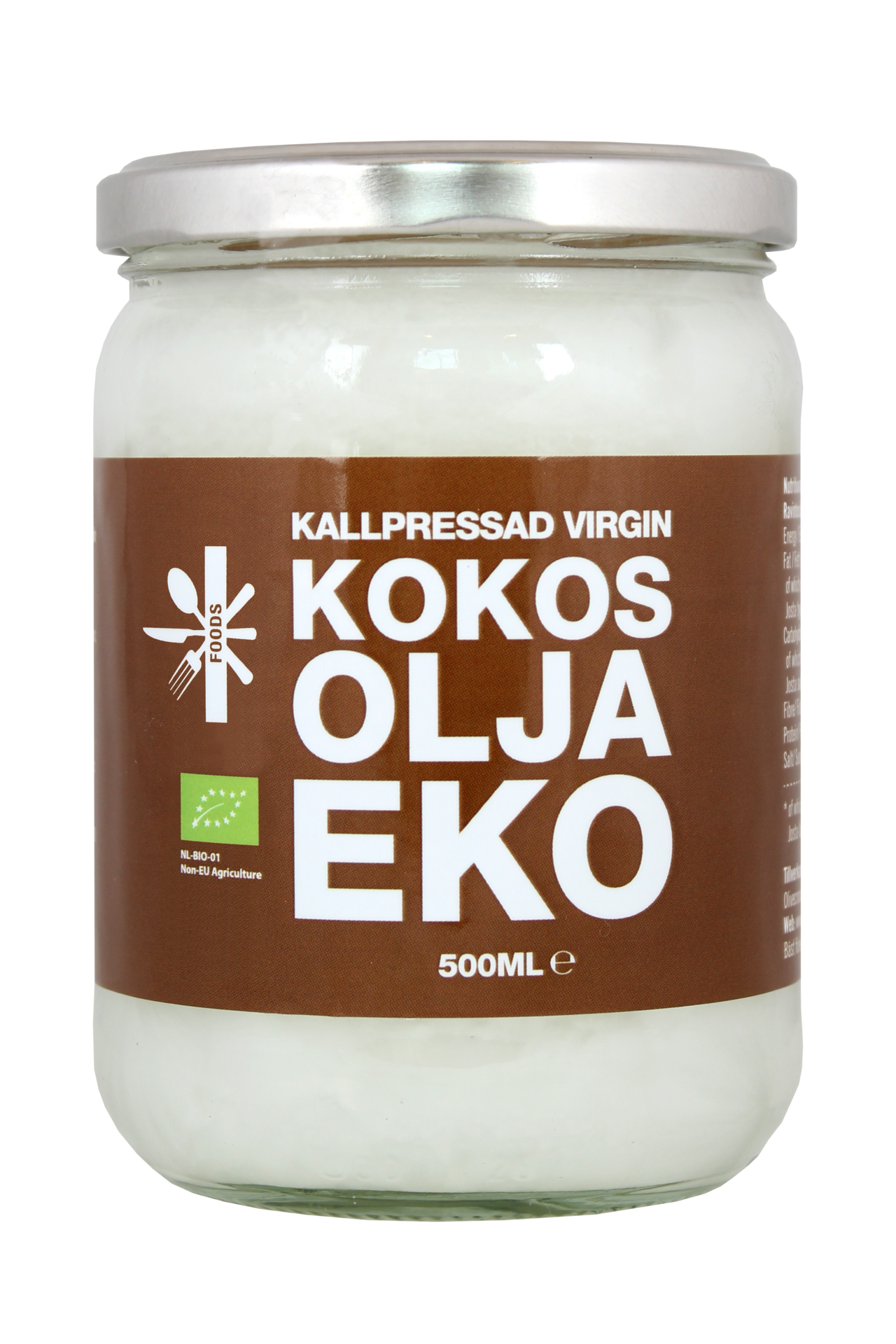 Superfruit Foods Kokosolja Kallpressad Virgin EKO Fairtrade 500 ml