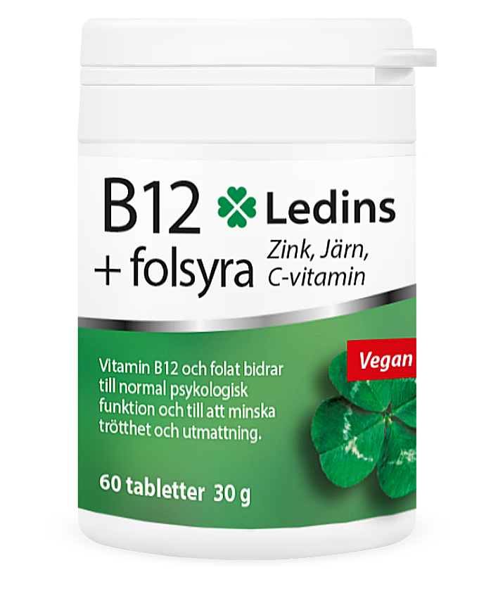 Ledins Vitamin B12 + Folsyra 60 tabletter
