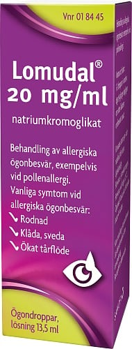 Lomudal Ögondroppar 20 mg/ml 13,5 ml