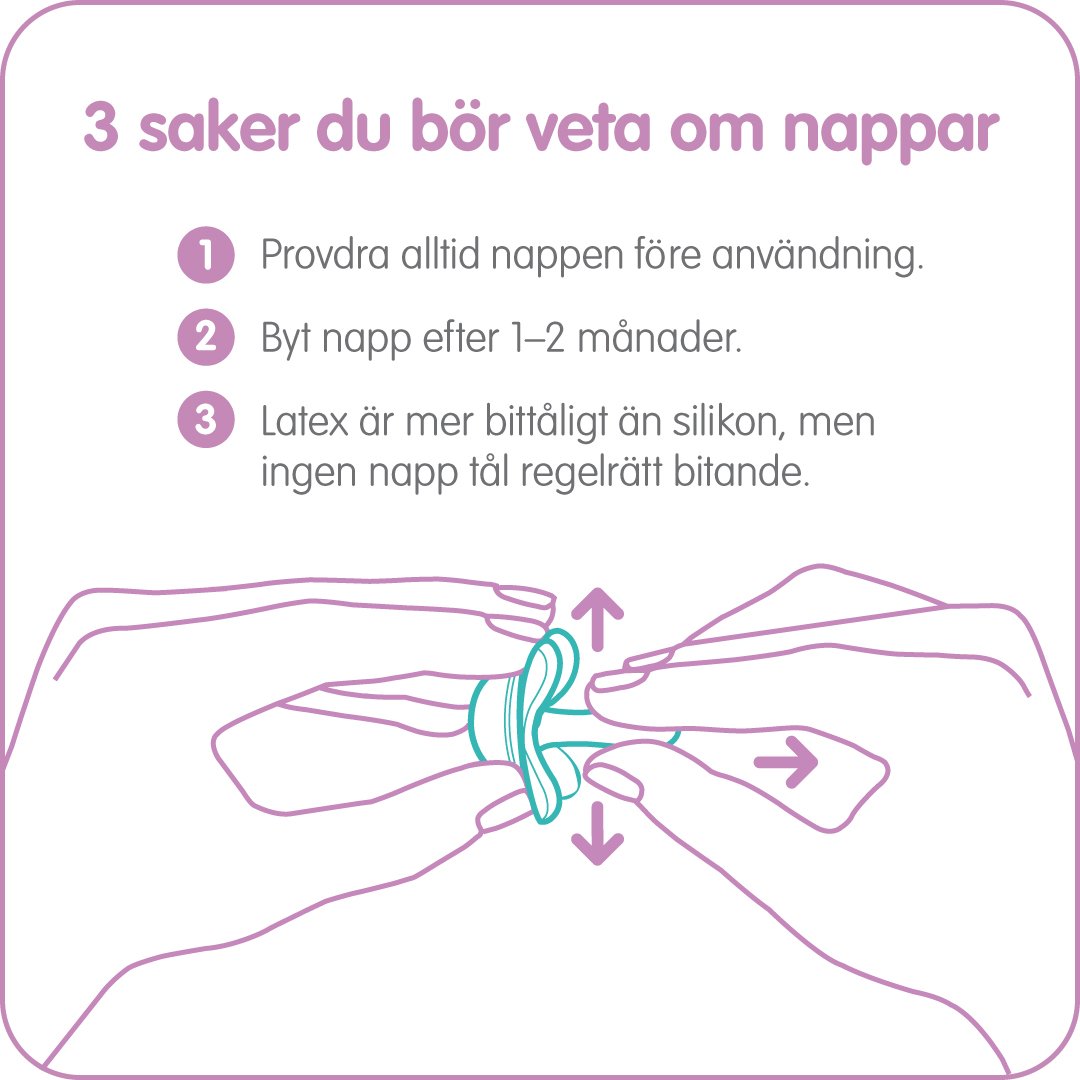 MAM Comfort Newborn Napp 0+ Månader Rosa 1 st