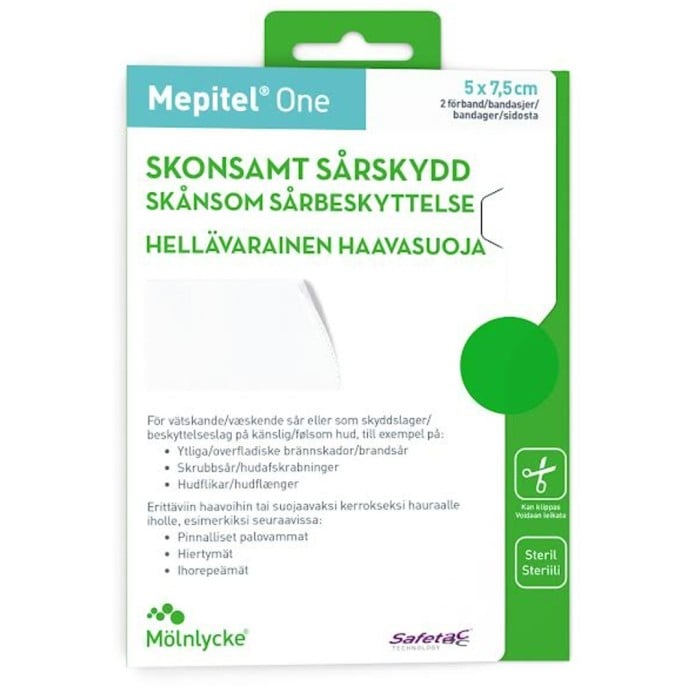 Mölnlycke Health Care Mepitel Sårskydd 5 x 7,5 cm 2 st