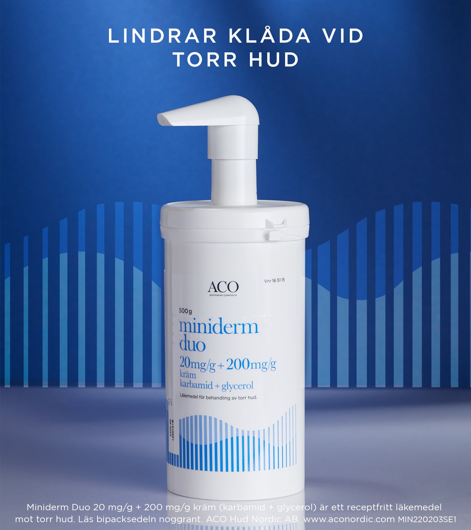 Miniderm Duo Kräm 2% Karbamid 20% Glycerol 500g