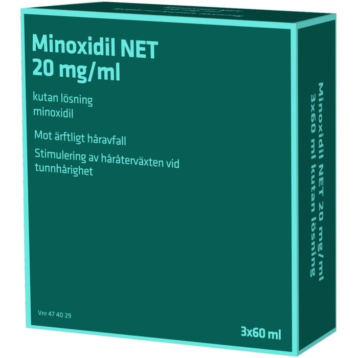 NET Minoxidil NET 20mg/ml Kutan lösning 3 x 60 ml