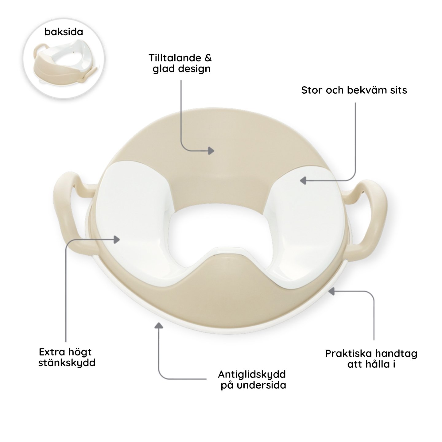 My Carry Potty Toalettsits för barn Naturbeige 1 st