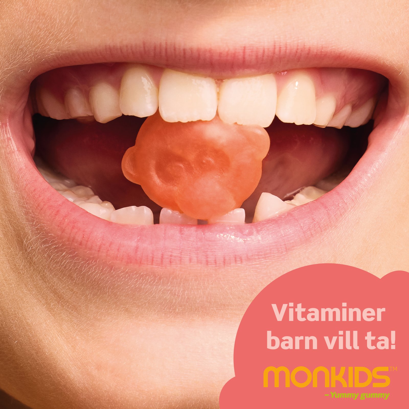 Monkids Multivitamin Jordgubb Barn 60 tuggtabletter