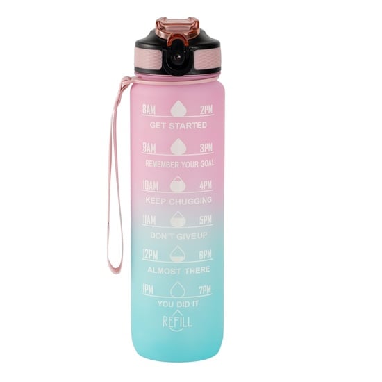 The Hollywood Motivational Bottle Light Pink and Blue 1000 ml