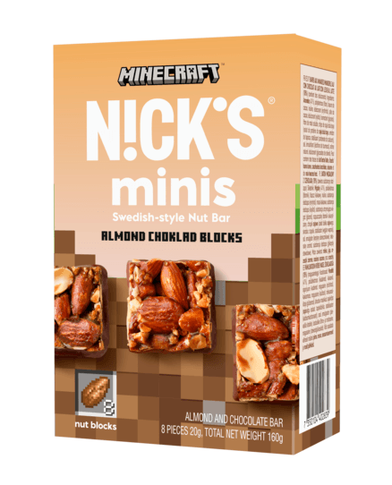 Nick's Minecraft Minis Almond Choklad Blocks 8 st