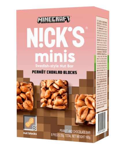 Nick's Minecraft Minis MINIS Peanöt Choklad Blocks 8 st
