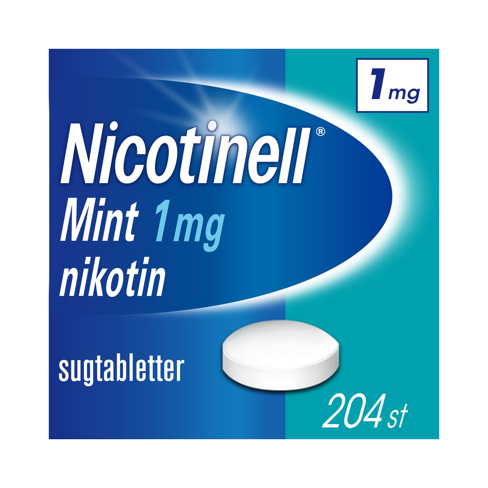 Nicotinell Mint 1 mg Nikotin Komprimerade Sugtabletter 204 st