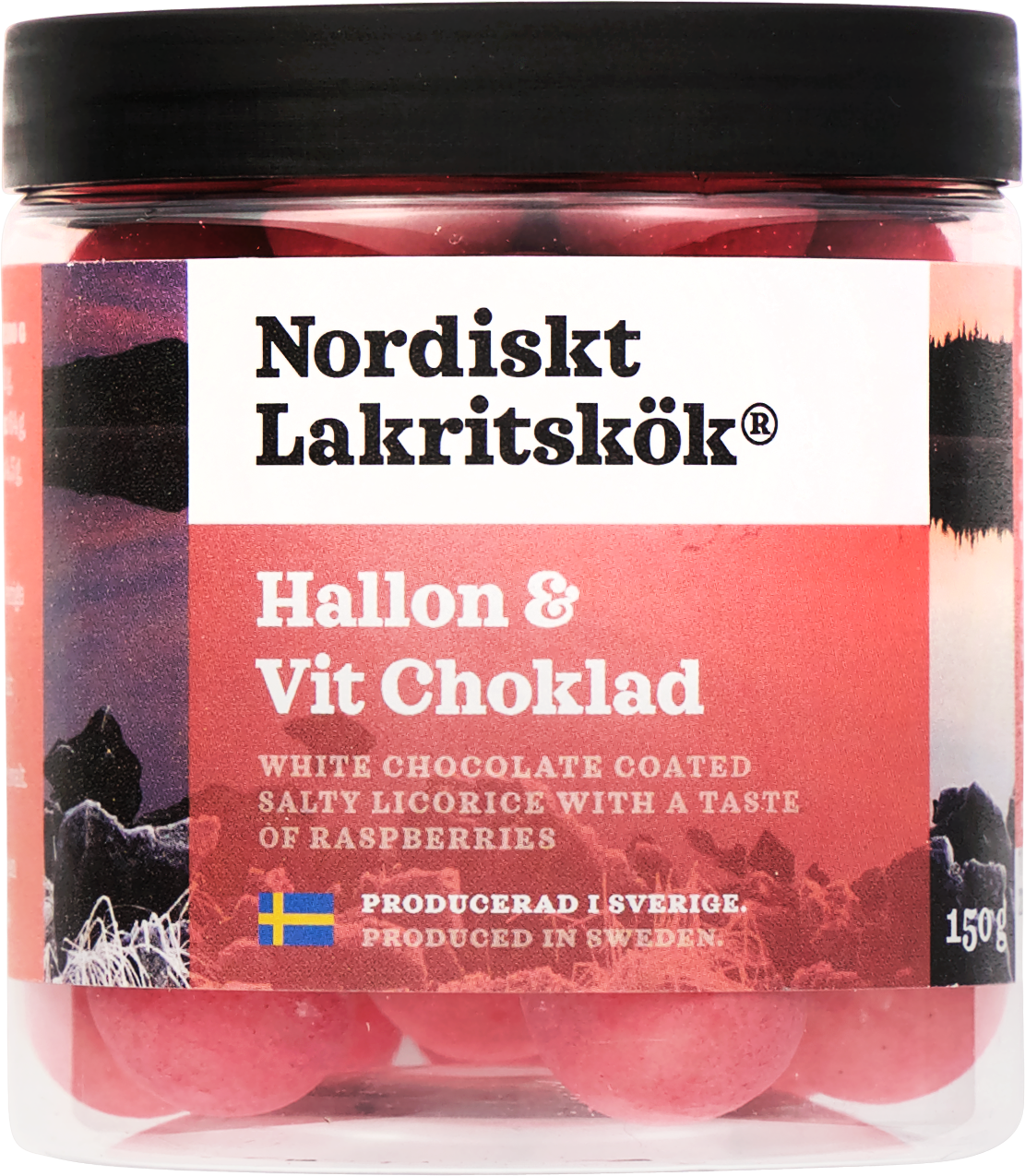 Nodiskt Lakritskök Hallon & Vit Choklad 150g
