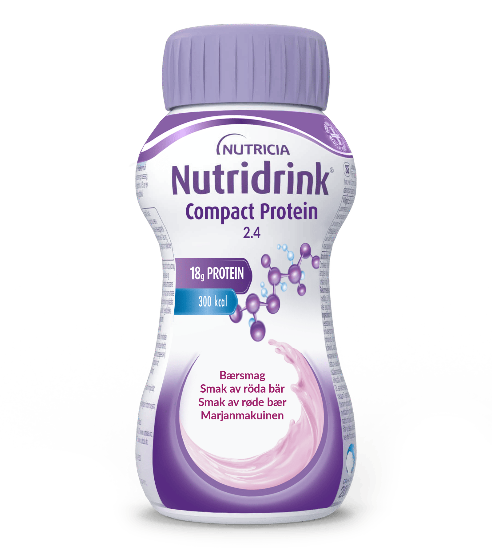 Nutridrink Compact Protein Rödabärssmak 4 x 125 ml