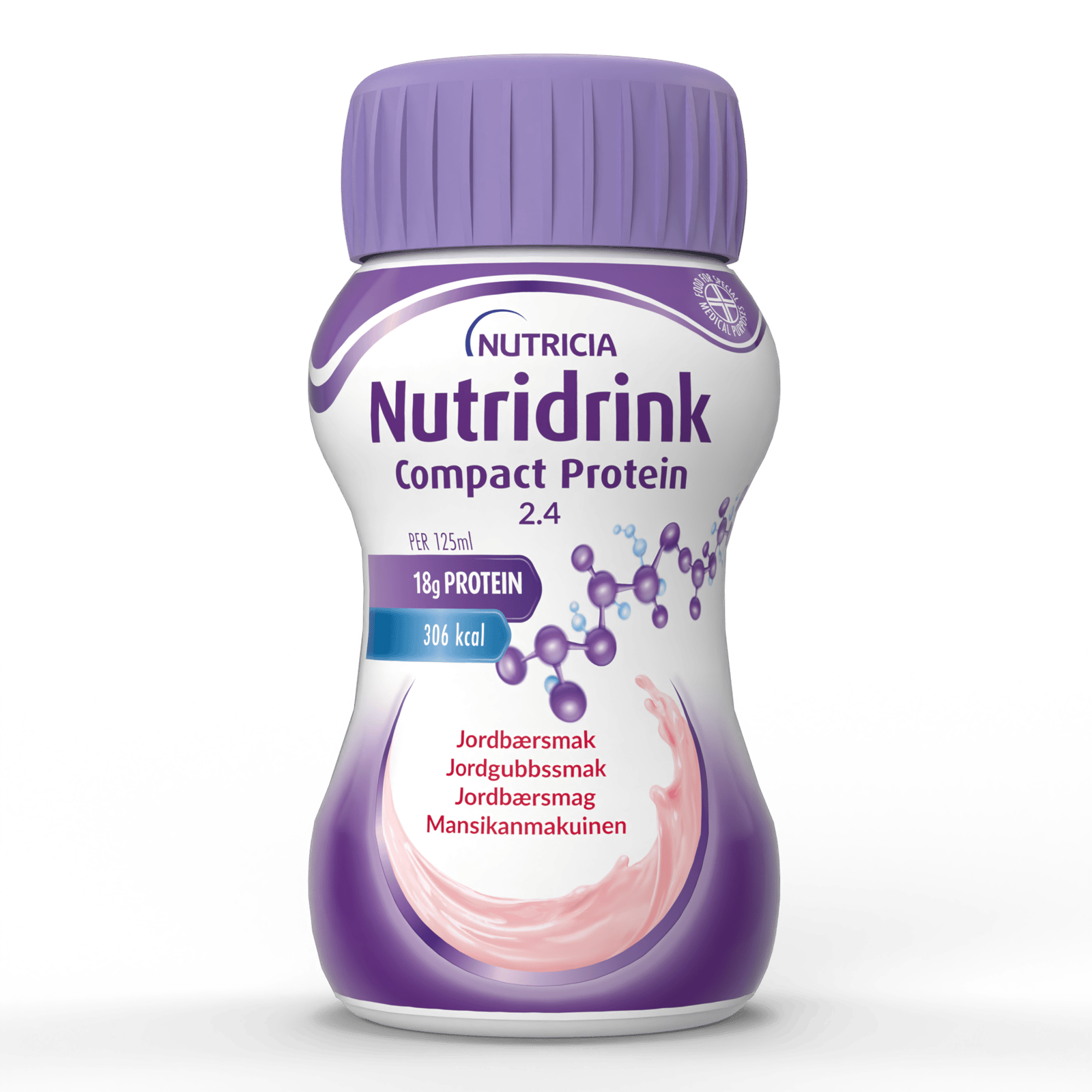 Nutridrink Compact Protein Jordgubbsmak 4 x 125 ml