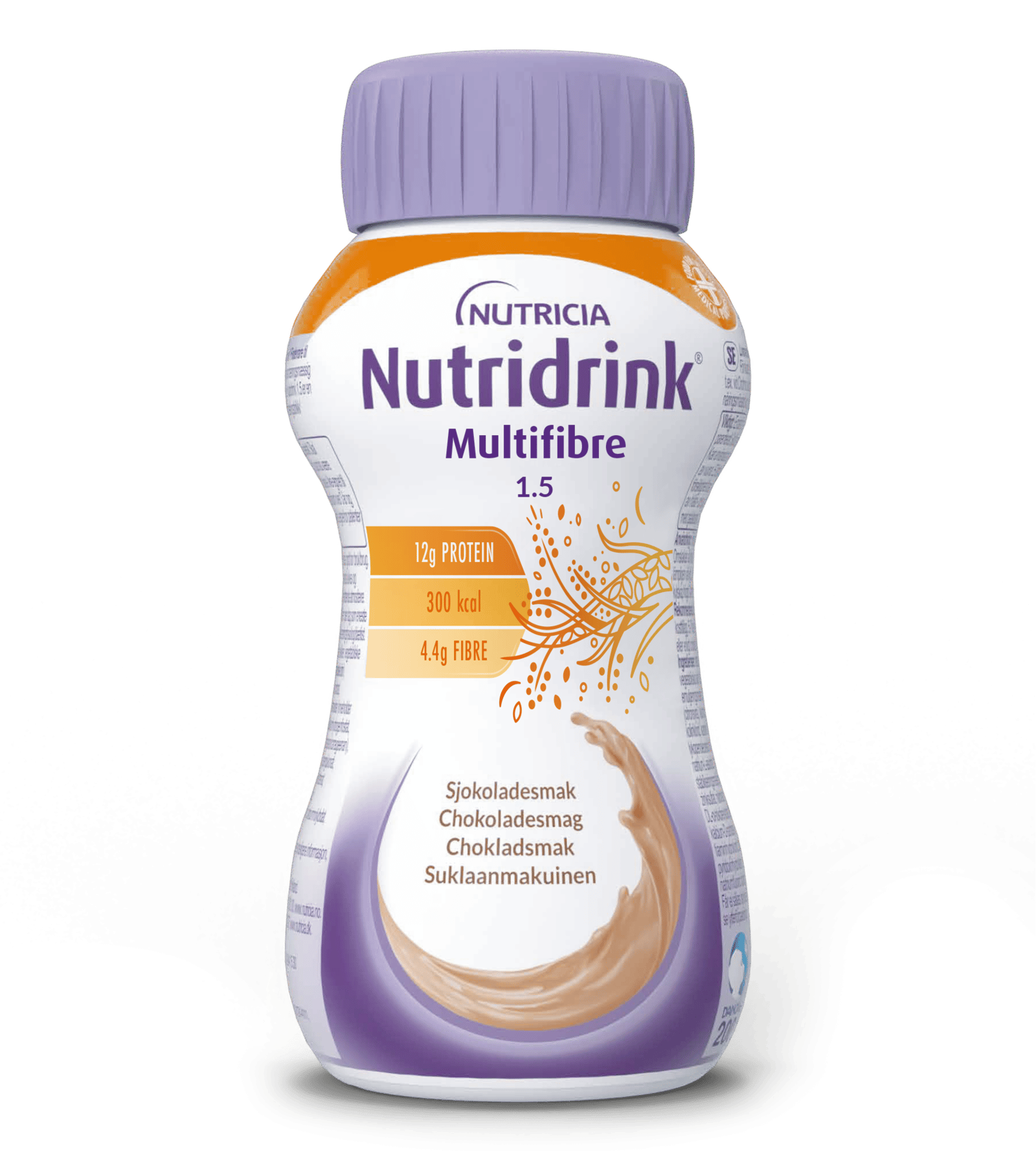 Nutridrink Multifibre Chokladsmak 4 x 200 ml