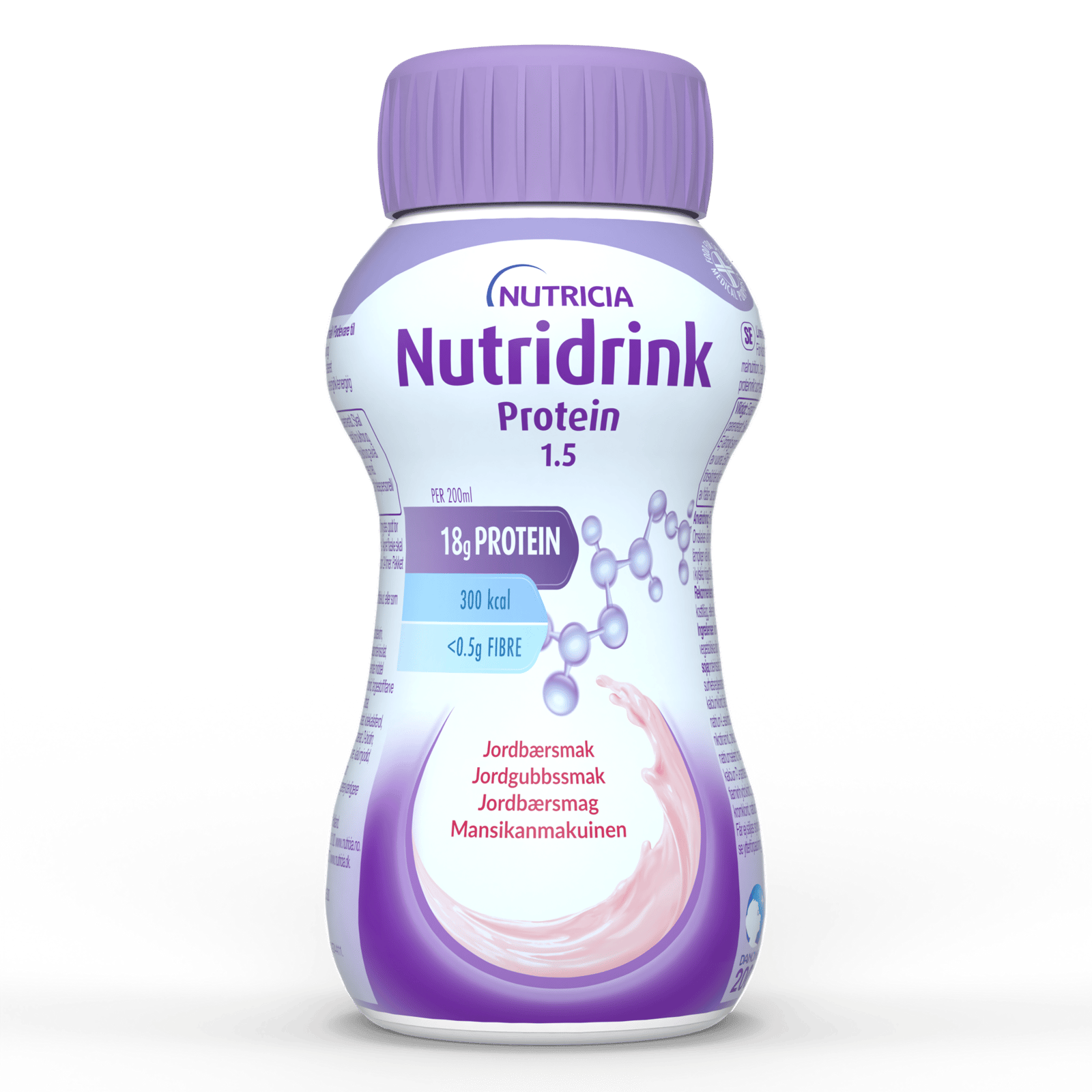 Nutridrink Protein Jordgubbsmak 4 x 200 ml
