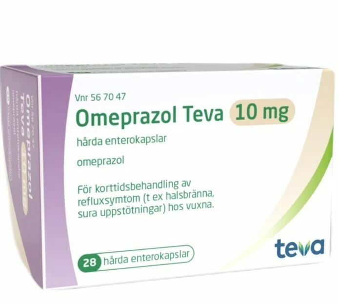 Omeprazol Teva 10 mg 28 kapslar