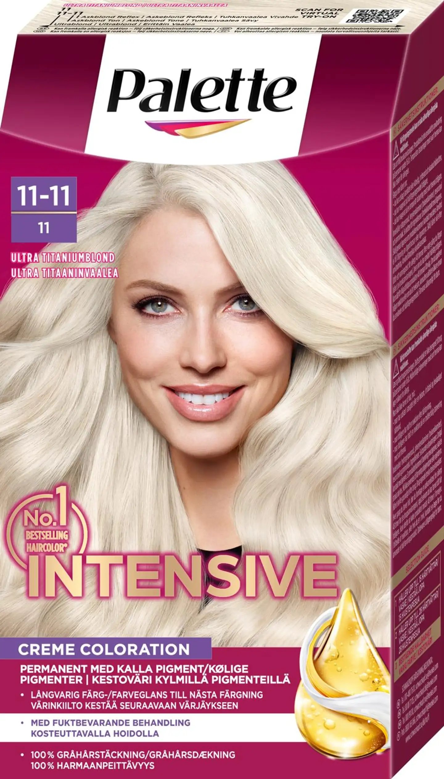 Palette Intensive Creme Coloration 11-11 Ultra Titaniumblond