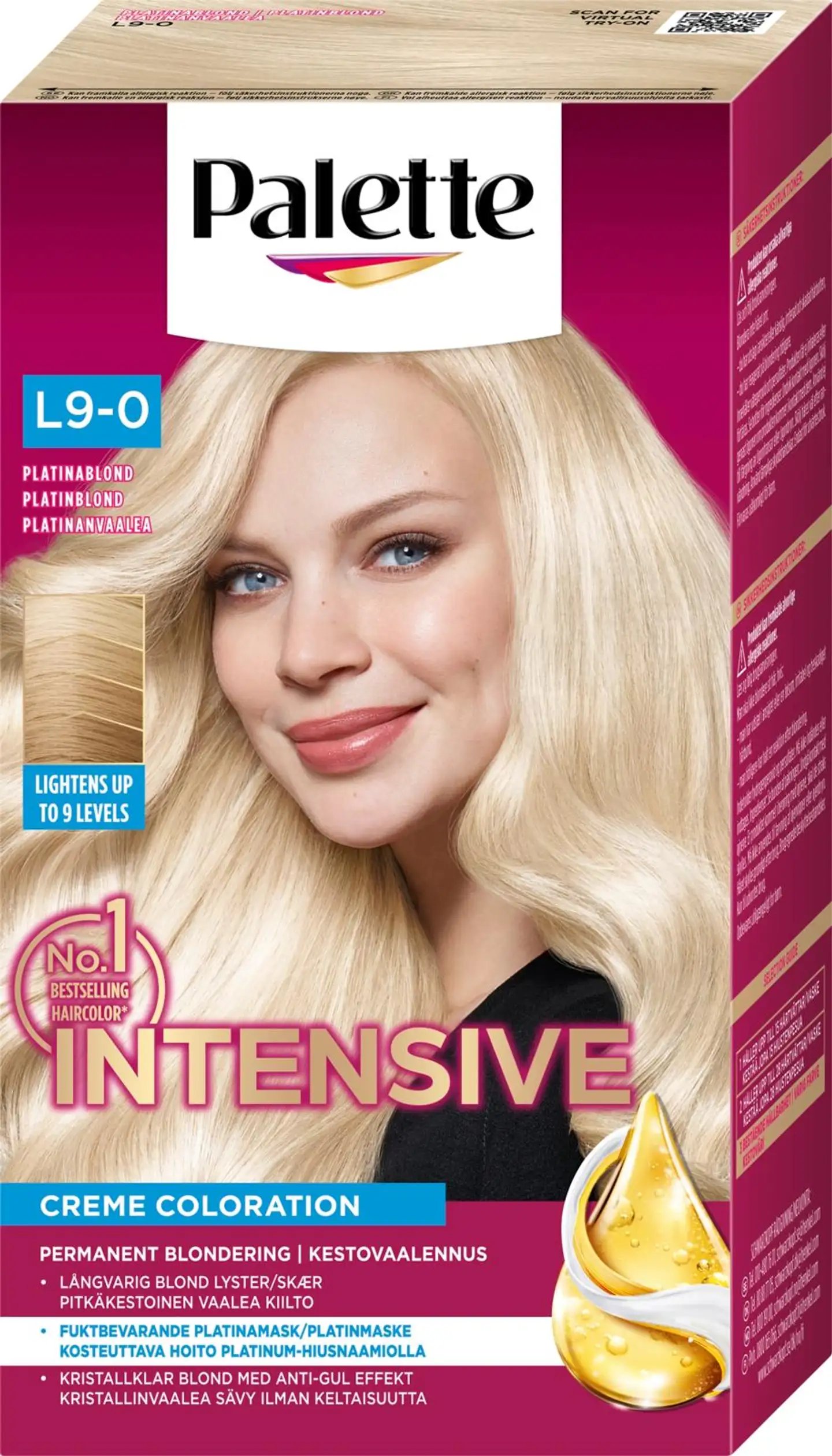 Palette Intensive Creme Coloration L9-0 Platinablond
